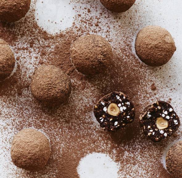 Gesunde „Rocher“-Kugeln