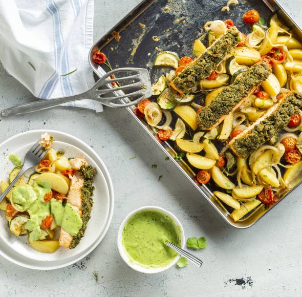Ofenlachs mit Rahmspinat mit dem Monsieur Cuisine | ZauberMix