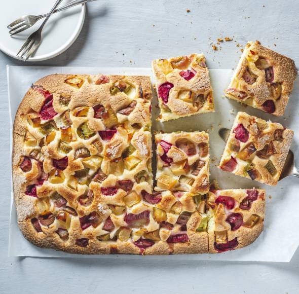 Rhabarber-Apfel-Kuchen vom Blech