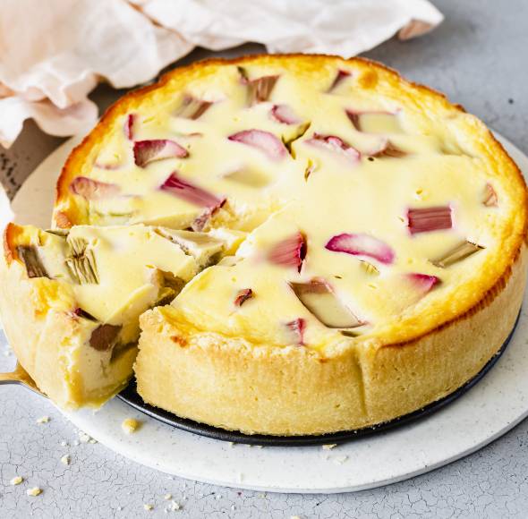 Rhabarberkuchen mit Schmand