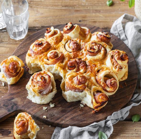 Schinken-Käse-Schnecken