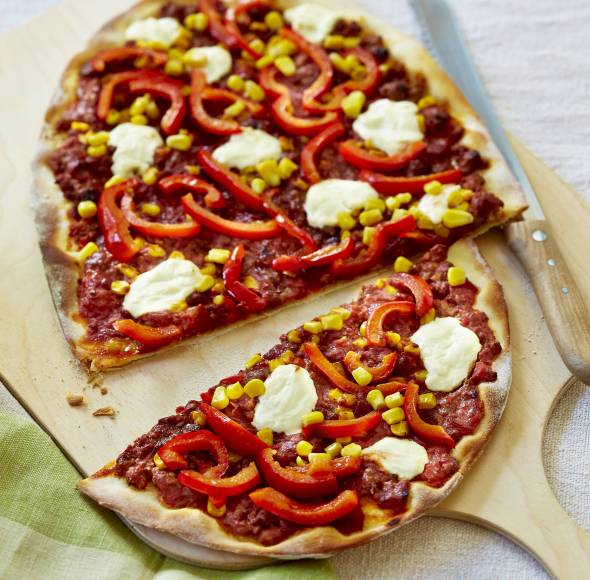 Flammkuchen mit Chili con Carne