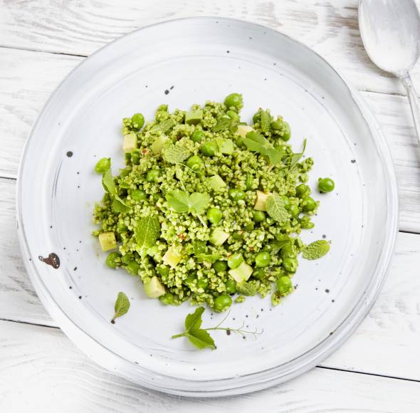 Grüner Bulgursalat