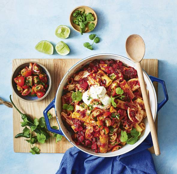 Mexikanische One-Pot-Pasta mit Hähnchen