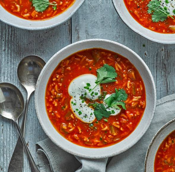 Tomatensuppe mit Reis