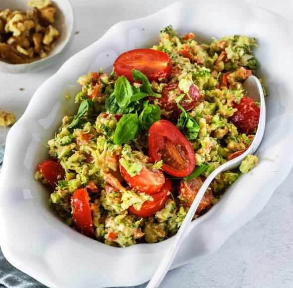 Süßkartoffelsalat mit Hirtenkäse aus dem Monsieur Cuisine | ZauberMix Süßkartoffelsalat mit Hirtenkäse aus dem Monsieur Cuisine | ZauberMix