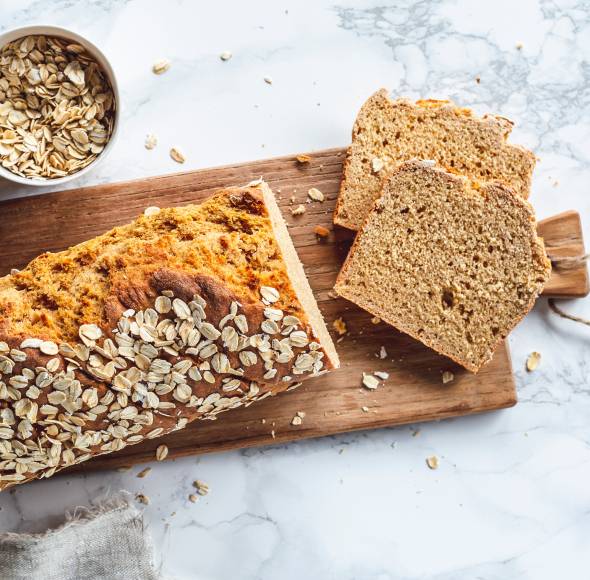 Dinkelvollkornbrot mit Quark