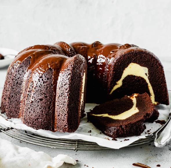 Schokokuchen mit Cheesecakefüllung