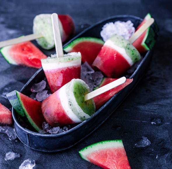 Wassermelonen-Popsicles
