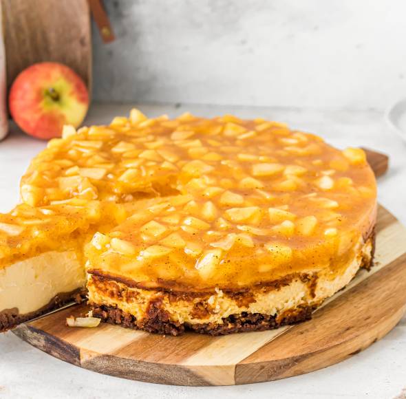 Apfel-Biscoff-Cheesecake