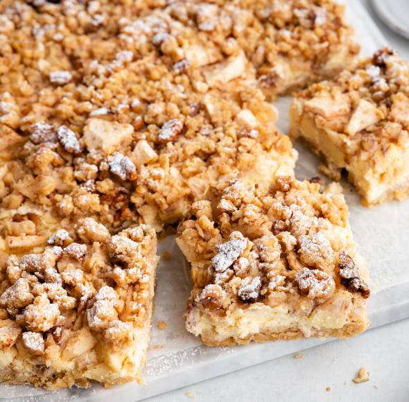 Apfel-Cheesecake vom Blech