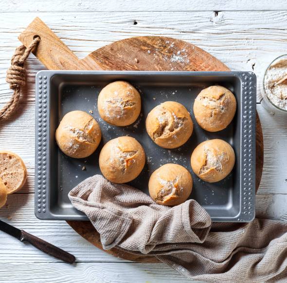 Dinkelbrötchen über Nacht