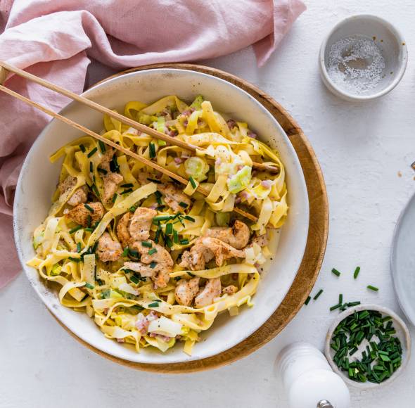 Tagliatelle Flammkuchen-Style