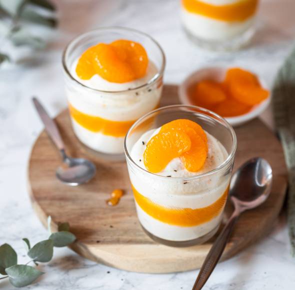 Mandarinen-Quark mit Sahne