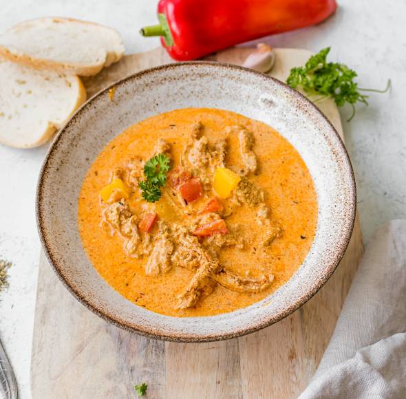 Würzige Gyrossuppe