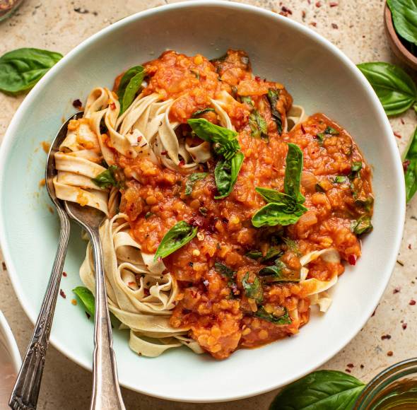 15-Minuten-Linsen-Bolognese