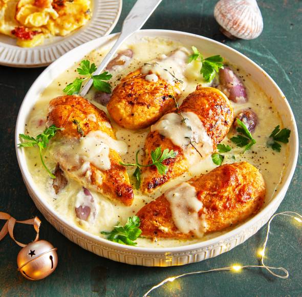 Cremiges Knoblauch-Parmesan-Hähnchen