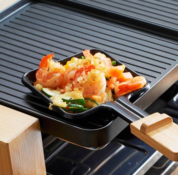 Scampi-Pfanne süßsauer