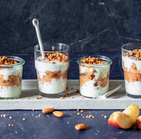 Apfelstrudel im Glas