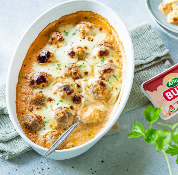 Hackbällchen mit Toskana-Frischkäse