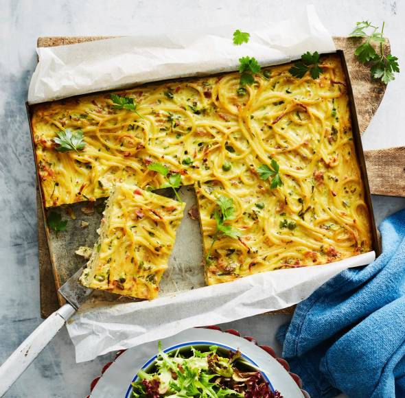 Spaghetti-Carbonara-Auflauf