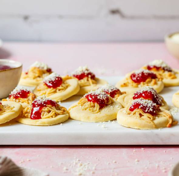 Spaghetti-Eis Plätzchen