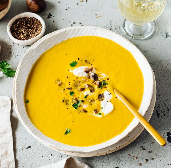 Cremige Maronensuppe