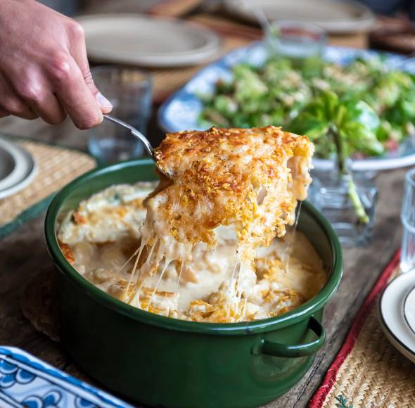 Cremiges Blumenkohl-Käse-Gratin