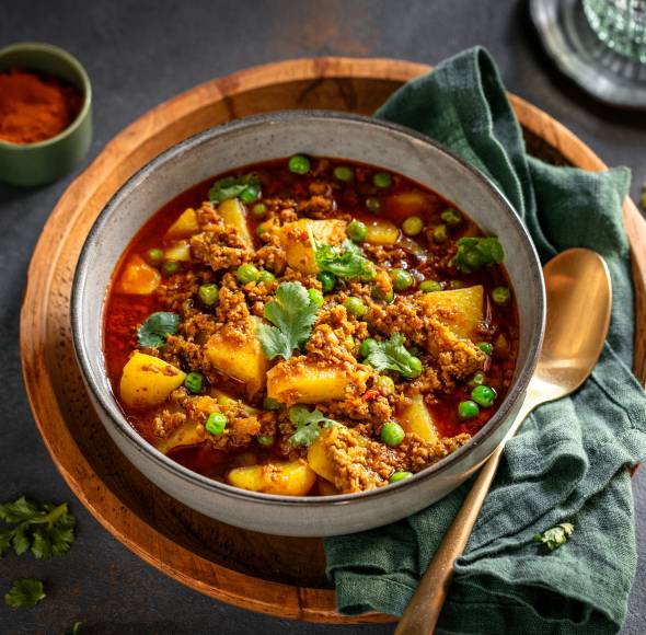 Hackfleisch-Curry oder Keema Curry