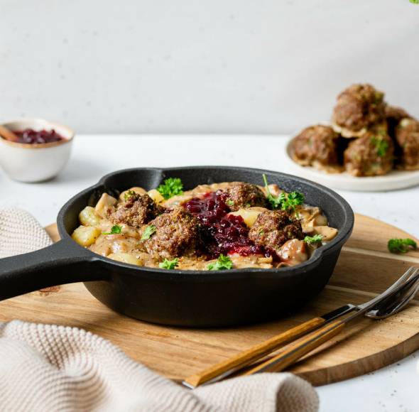 Kötbullar-Gnocchi-Pfanne