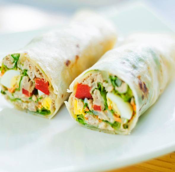 Thunfisch-Eier-Wraps