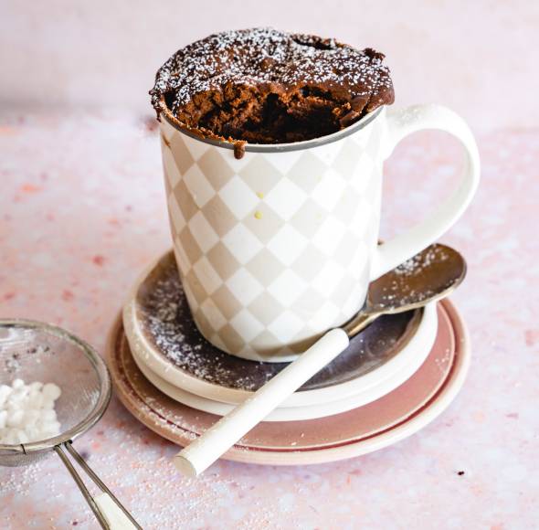 Veganer Tassenkuchen aus der Mikrowelle