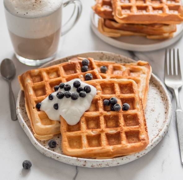 Waffeln mit Quark