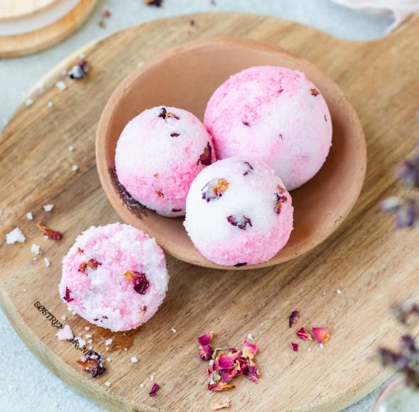 Entspannende Badebomben