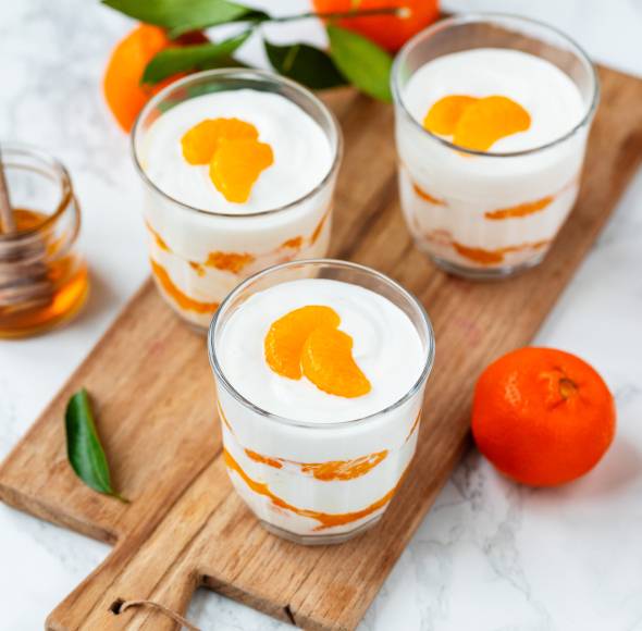 Fettarmer Mandarinenquark