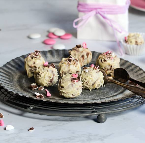 Schnelle Schokolinsenpralinen