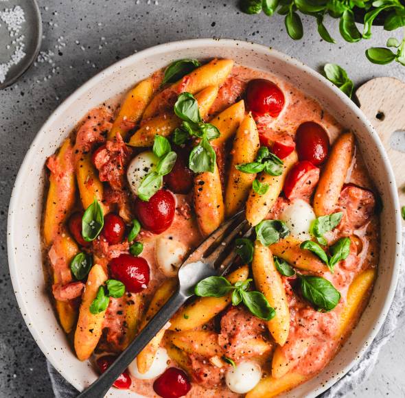 Schupfnudelpfanne Tomate-Mozzarella