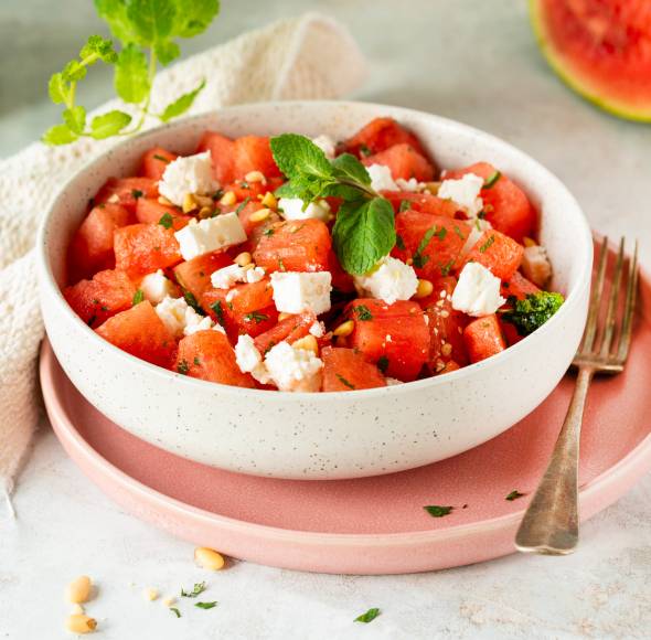 Wassermelonen-Feta-Salat