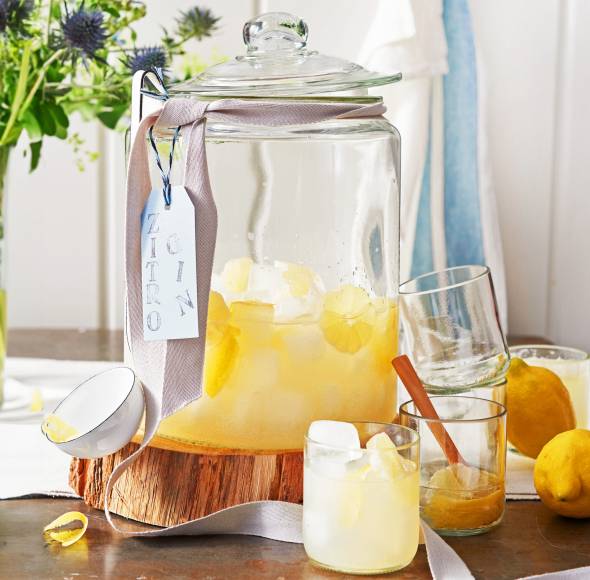 Zitronen-Bowle auf Vorrat