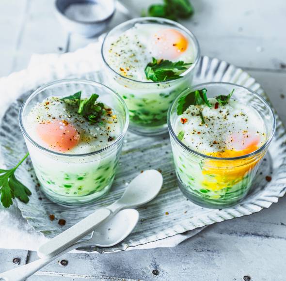 Ei im Glas mit Frankfurter Soße