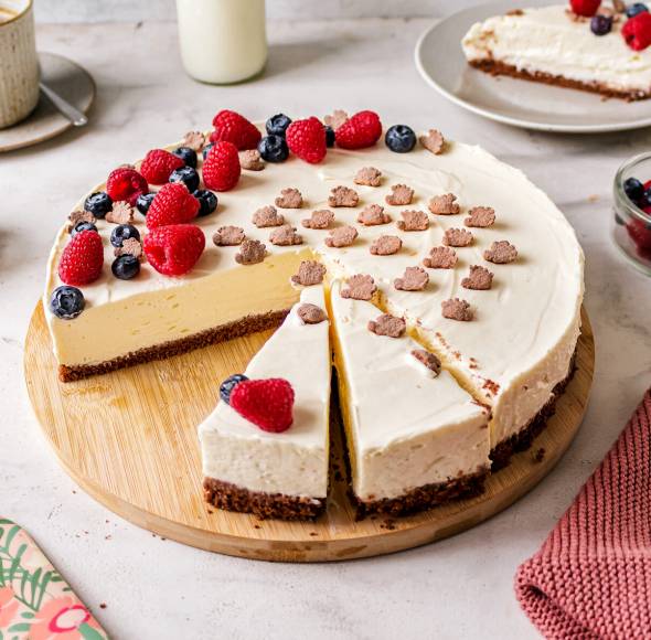 No Bake Cheesecake mit Knusper Choco-Igeln