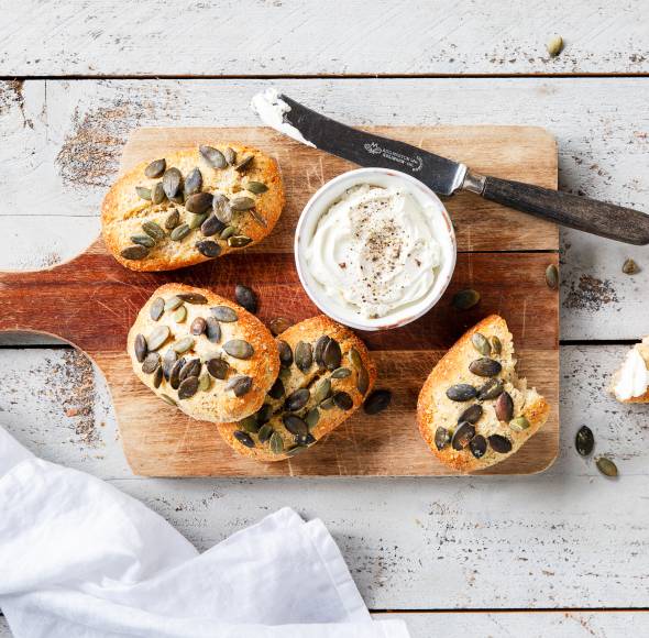 Quarkbrötchen mit Mandelmehl
