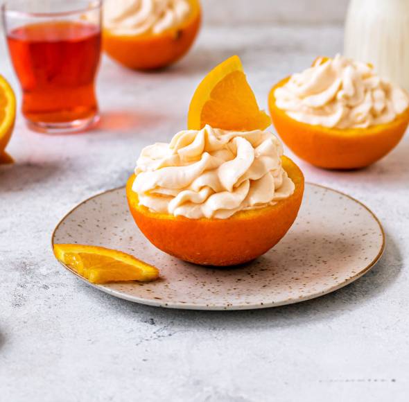 Cremiges Aperol-Orangen-Eis