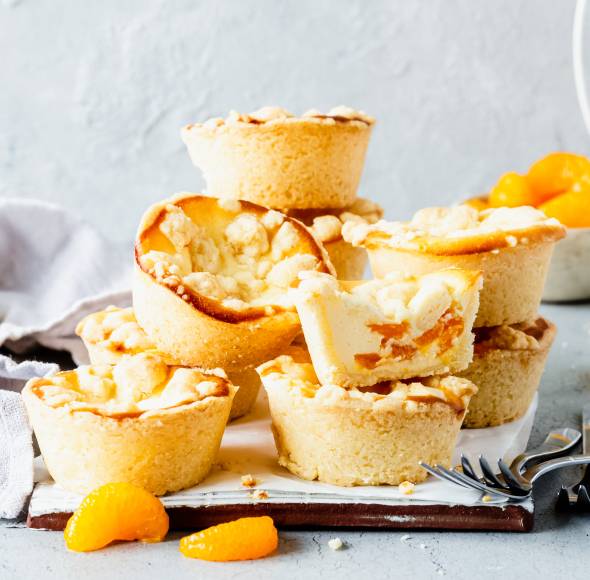 Käsekuchenmuffins mit Streuseln