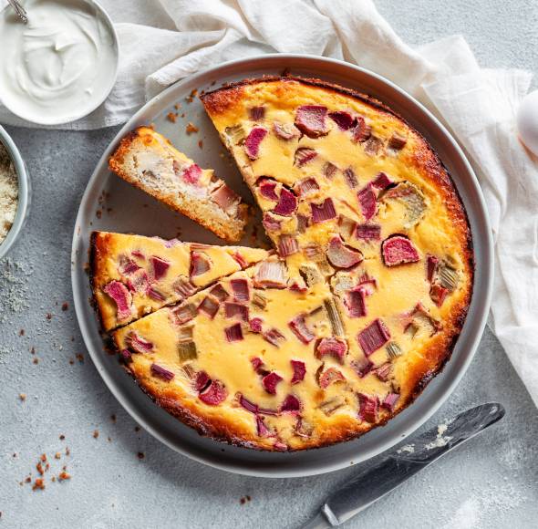 Low-Carb-Rhabarberkuchen