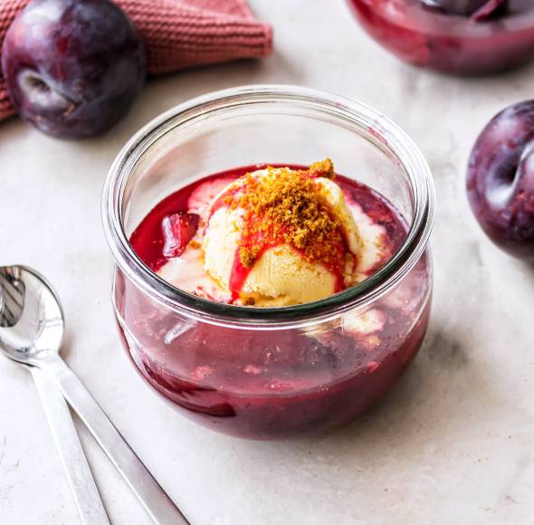 Pflaumenkompott mit „Aperol“