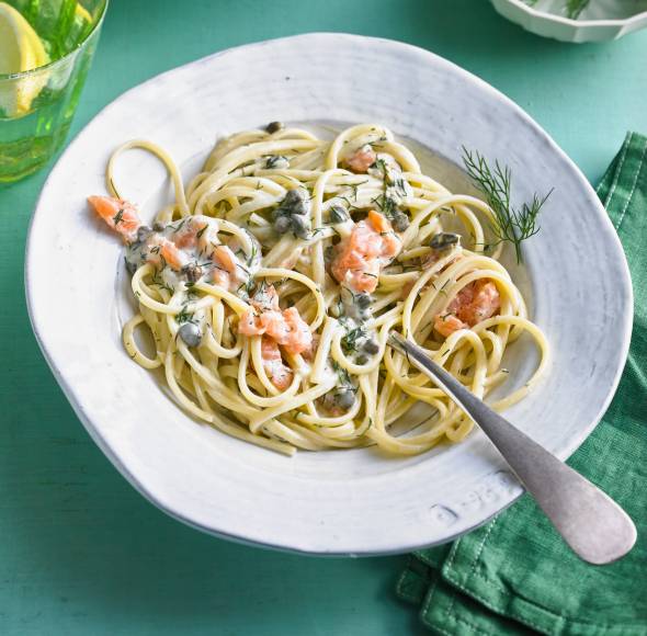 Linguine mit Räucherlachs