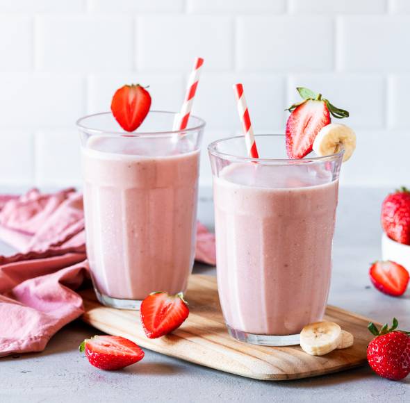 Erdbeer-Bananen Milchshake