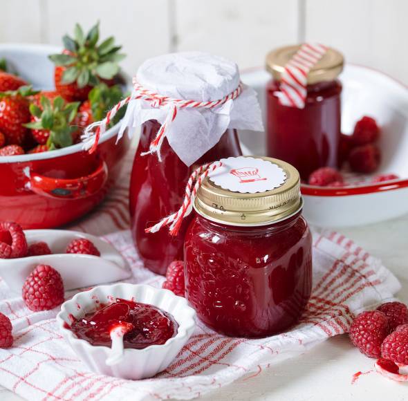 Erdbeer-Himbeer-Gelee