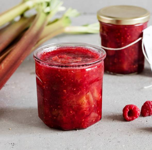Himbeer-Rhabarber-Marmelade